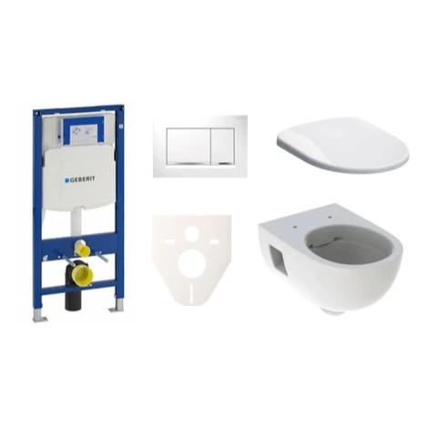 Cenovo zvýhodnený závesný WC set Geberit do ľahkých stien / predstenová montáž + WC Geberit Seln