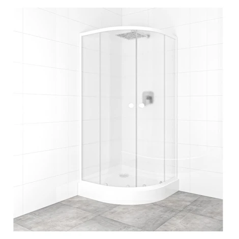 Set sprchovacieho kúta a vaničky, štvrťkruh 90x90 cm Multi Basic SIKOBKMUS90CH0 SAT