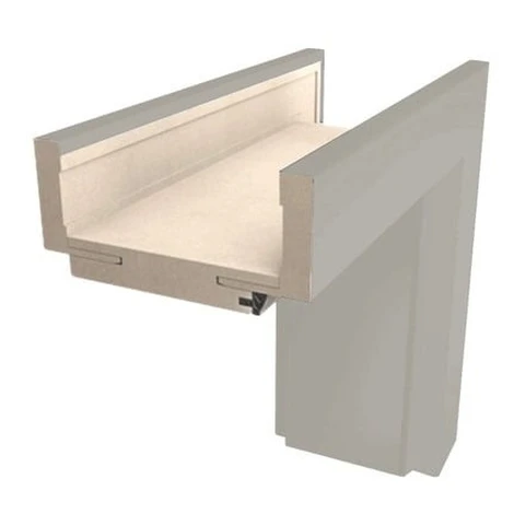 Obložková zárubňa DRE 80 cm pre hrúbku steny 14-16 cm kašmír matný ľavá O4KAS80L