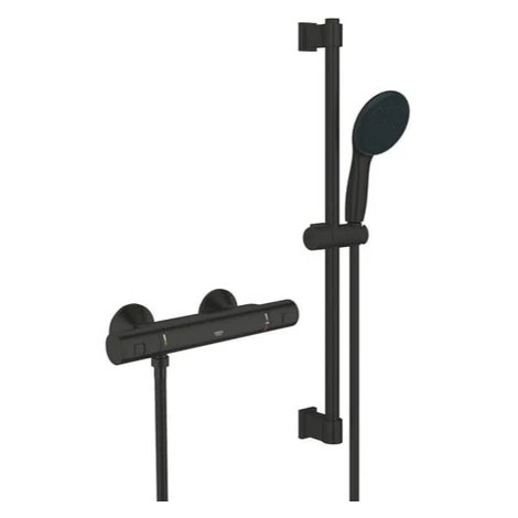 Sprchová batéria GROHE Precision Start so sprchovacím setom 150 mm čierna matná 345972431