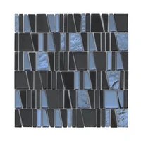 Sklenená mozaika Premium Mosaic černá 30x30 cm lesk MOSCUBEBK