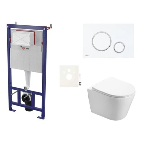 Cenovo zvýhodnený závesný WC set SAT do ľahkých stien / predstenová montáž + WC SAT Infinitio SI