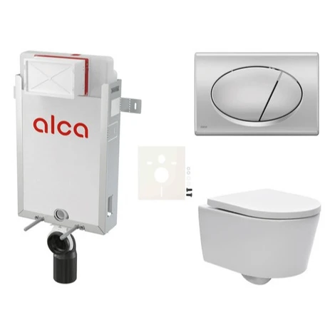 Cenovo zvýhodnený závesný WC set Alca na zamurovanie + WC SAT Brevis SIKOAW3