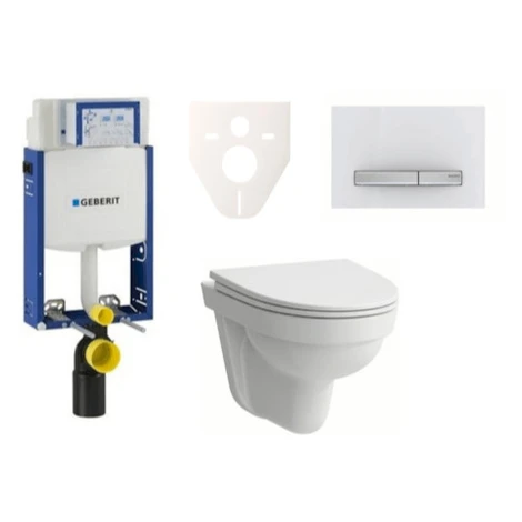 Cenovo zvýhodnený závesný WC set Geberit na zamurovanie + WC Laufen Laufen Pro Nordic SIKOGE2H8