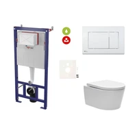 Cenovo zvýhodnený závesný WC set SAT do ľahkých stien / predstenová montáž + WC SAT Brevis SIKOS