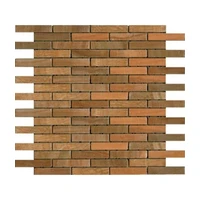 Kamenná mozaika Premium Mosaic Stone oranžová 30x30 cm mat STMOS1575ORW