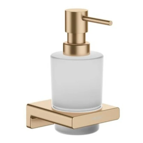 Hansgrohe AddStoris dávkovač mydla s držiakom vo farebnom prevedení kartáčovaný bronz 41745140