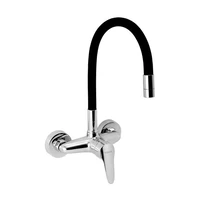 Novaservis Titania Iris New drezová batéria so silikónovým ramienkom 150 mm čierna-chróm 94480,0
