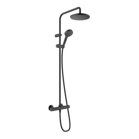 Hansgrohe Vernis Blend sprchový systém na stenu s termostatickou batériou čierny mat 26276670