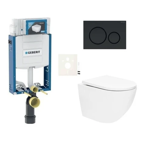 Závesný WC set Geberit na zamurovanie + WC SAT SIKOGEZTOR67S20BL