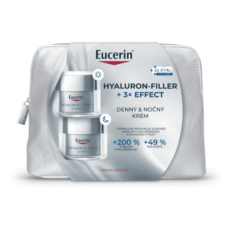 EUCERIN Hyaluron-filler + 3x effect denný a nočný krém 2 x 50 ml Vianoce set