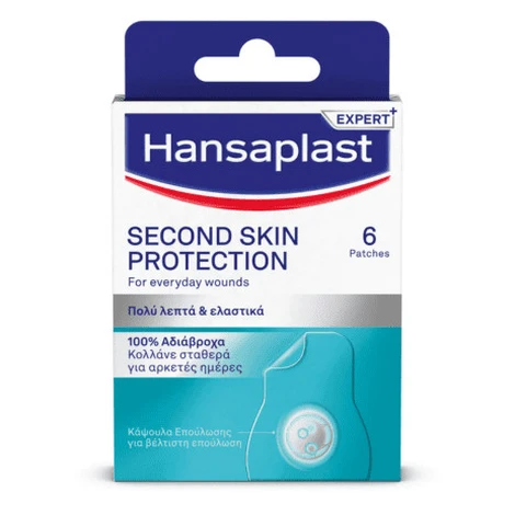 HANSAPLAST Second skin protection hydrokoloidná náplasť 72 x 35 mm 6 ks