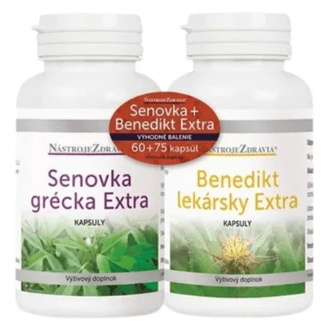 NÁSTROJE ZDRAVIA Senovka + benedikt extra 60 + 75 výhodné balenie Set