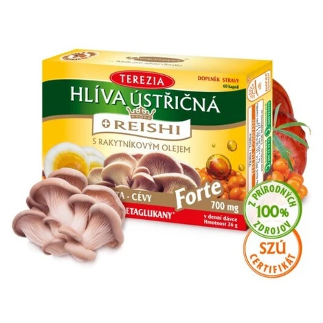 TEREZIA Hliva ustricová + reishi 60 kapsúl