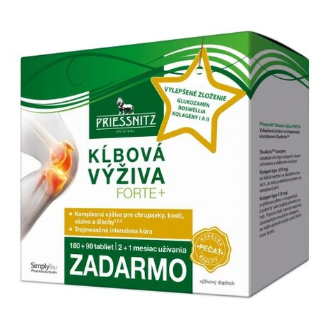 PRIESSNITZ Kĺbová výživa forte + kolagény 180 + 90 tabliet ZADARMO