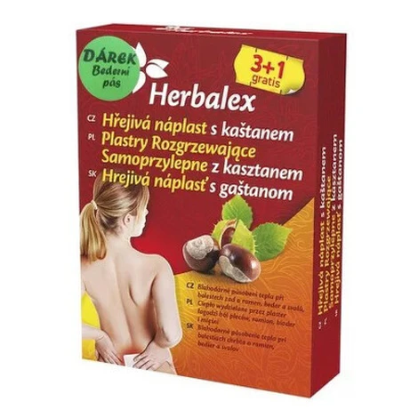 HERBALEX Hrejivá náplasť s gaštanom 3+1 ZADARMO