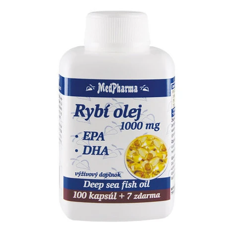 MEDPHARMA Rybí olej 1000 mg EPA, DHA 100 + 7 tabliet ZADARMO