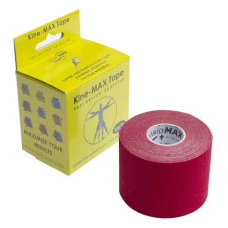 KINE-MAX Super-pro cotton kinesiology tape červená tejpovacia páska 5 cm x 5 m 1 ks