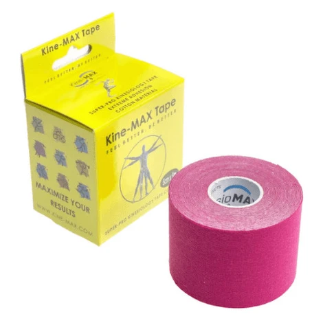 KINE-MAX Super-pro cotton kinesiology tape ružová tejpovacia páska 5 cm x 5 m 1 ks