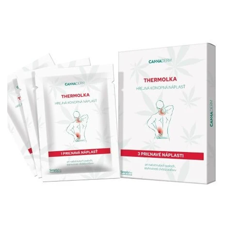 CANNADERM Thermolka hrejivá konopná náplasť 3 ks