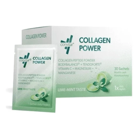 CONVITAR Collagen power prášok s príchuťou citrón - mäta 30 ks Vitar Veteriane