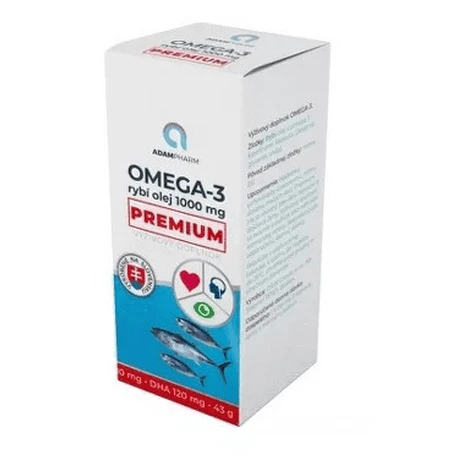 ADAMPHARM Omega-3 rybí olej 1000 mg premium 60 kapsúl