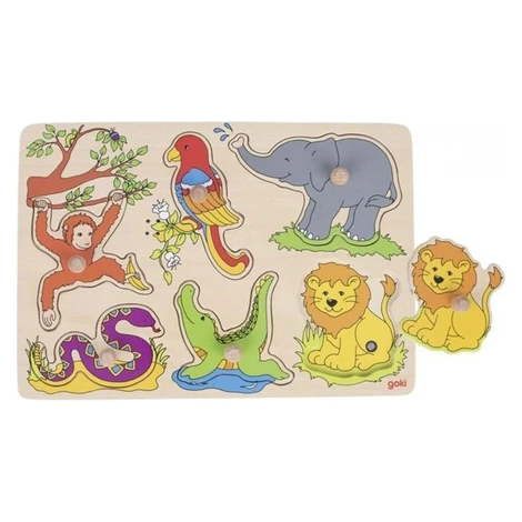 Goki Zvukové puzzle Hlasy zvierat zo zoo