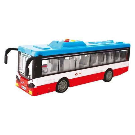 Sparkys Mestský autobus na setrvačník s osvetlením a zvukom - červený