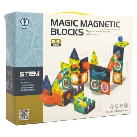 Magnetická stavebnica plast 66 dielikov Teddies