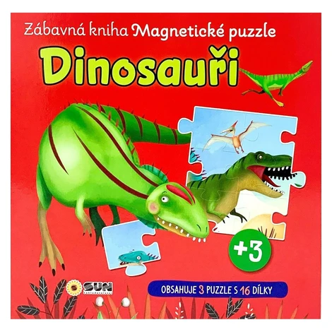 Sun Zábavná magnetická kniha Čti a skládej Dinosauři CZ verzia