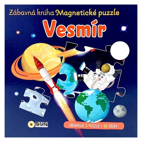 Sun Zábavná magnetická kniha Čti a skládej Vesmír CZ verzia