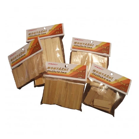 Kliny montážne drevené 100x25x16-1mm 14ks