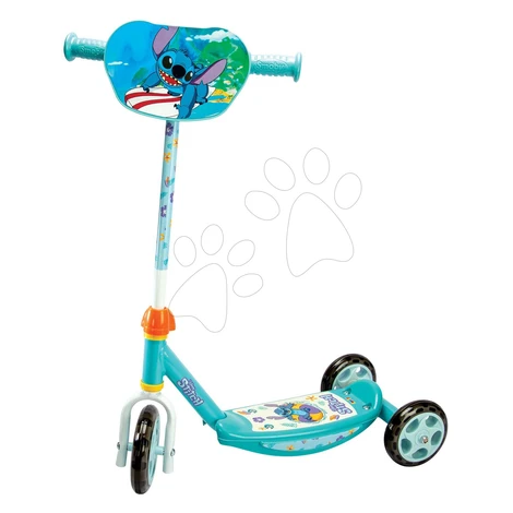 Kolobežka trojkolesová Stitch 3 Wheels Scooter Smoby protišmyková s výškovo nastaviteľnými riadi