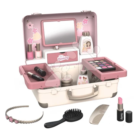 Kozmetický kufrík s kaderníctvom My Beauty Vanity 3v1 Smoby a nechtové štúdio s 13 doplnkami
