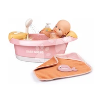 Vanička s funkčnou sprchou Balneo Bath Soft Baby Nurse Smoby s jacuzzi kúpeľom s LED svetlom a b