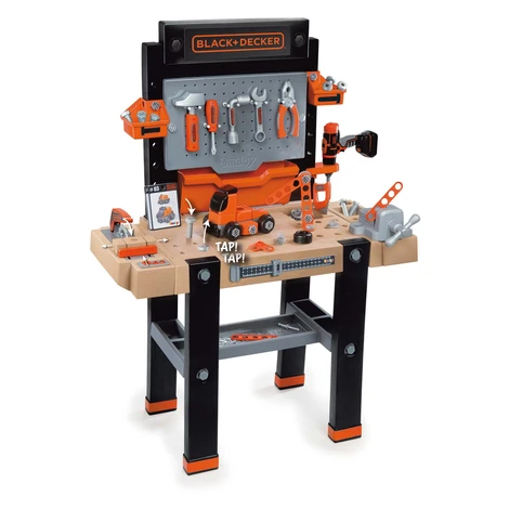 Pracovná dielňa elektronická Bricolo Ultimate Workbench Black&Decker Smoby s mechanickou vŕtačko