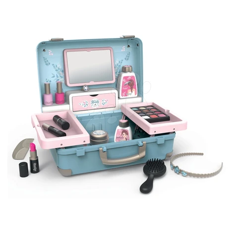Kozmetický kufrík My Beauty Vanity 3in1 Smoby kaderníctvo a kozmetika s nechtovým štúdiom s 13 d