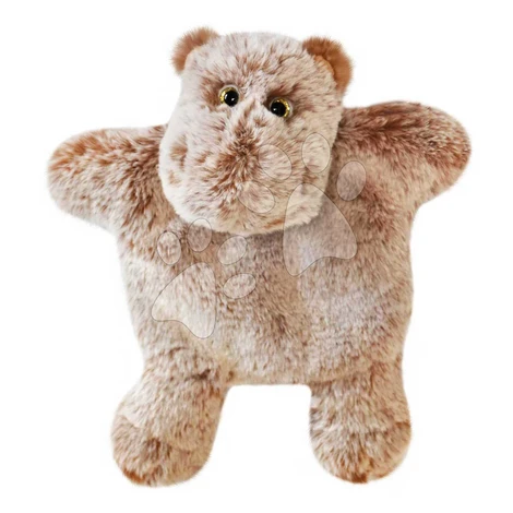 Plyšový hrošík na bábkové divadlo Hippo Puppet Sweety Mousse Histoire d’ Ours hnedý 25 cm od 0 m