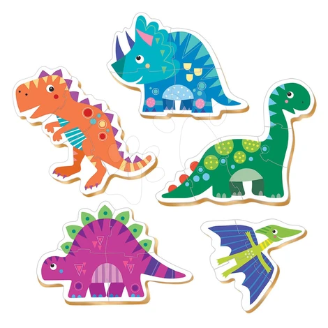 Puzzle pre najmenších Baby 5 Educa Dinosaurus od 24 mes