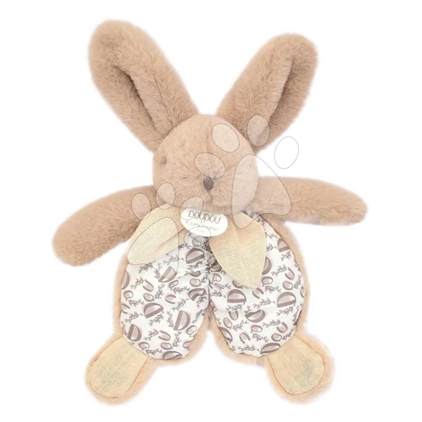 Plyšový zajačik na maznanie Bunny Comforter Sand Beige Doudou et Compagnie v darčekovom balení b