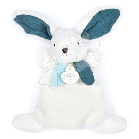 Plyšový zajačik na maznanie Happy Pop Doudou et Compagnie biely 17 cm v darčekovom balení od 0 m