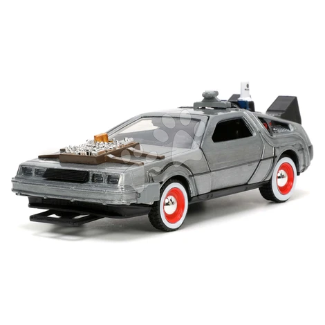 Autíčko Time Machine Back to the Future 3 Jada kovové s otvárateľnými dverami dĺžka 11,5 cm 1:32
