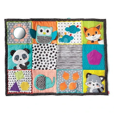 Hracia deka Maxi Zoo Giant Sensory Discovery Mat Infantino so zrkadielkom 167,5*127 cm od 0 mes