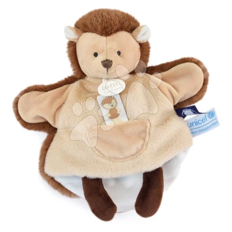 Plyšový ježko na bábkové divadlo Hedgehog Hand Puppet Unicef Collection Doudou et Compagnie v da