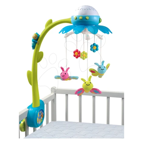 Kolotoč nad postieľku s motýlikmi Flower Cotoons Smoby 110111 modrý