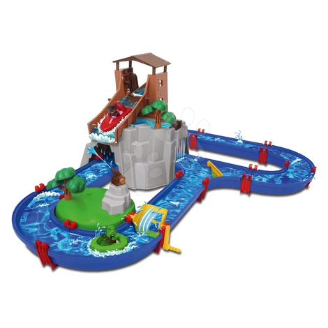 Vodná dráha Adventure Land AquaPlay dobrodružstvo pod vodopádom a 2 figúrky v horskej veži s vod