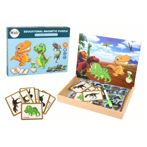 mamido  Vzdelávacie magnetické puzzle dinosaury