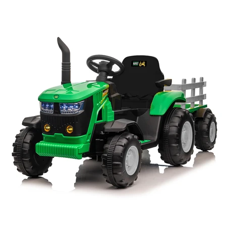 Mamido  Mamido Detský elektrický traktor s vlečkou 12V 7Ah zelený