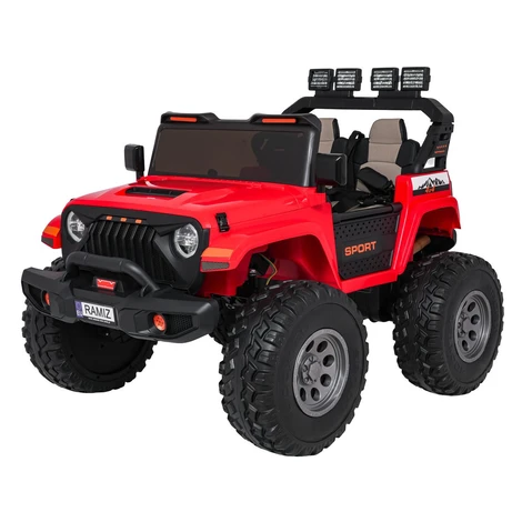 mamido  Elektrické autíčko Extreme Sport 4x4 s premenlivou veľkosťou červené
