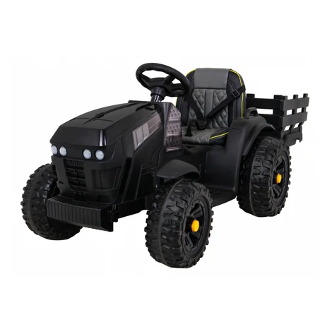 mamido  Detský elektrický traktor Farmer s vlečkou a lopatou čierny